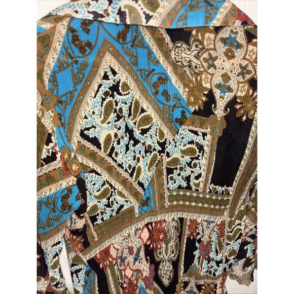 Essentials by Milano Blouse Multicolor Women's 1x Ruffled Long Sleeve Shirt - Picture 8 of 13